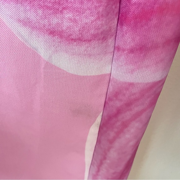 Peppermayo Bad News Mesh Maxi Dress Pink Magnolia Floral Size US 2 XS - Picture 7 of 7